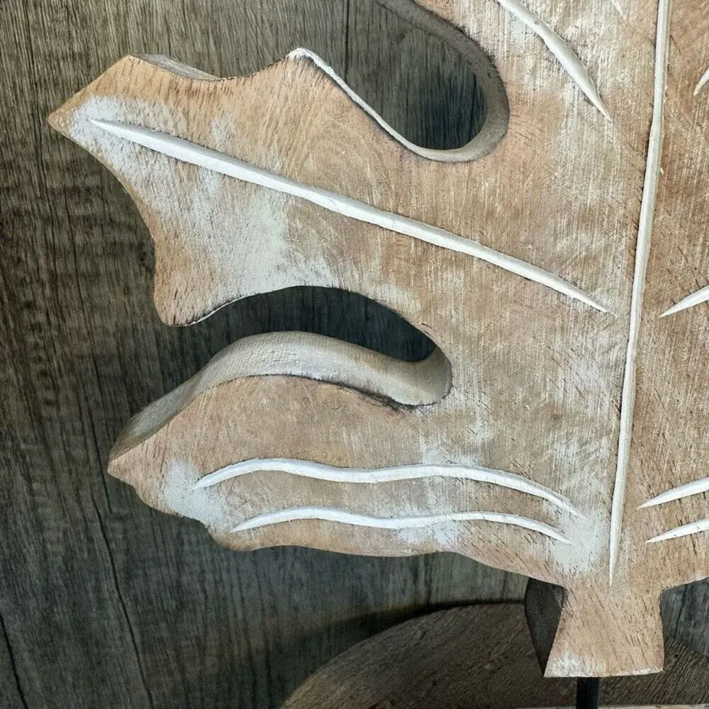 Rustic Maple Leaf Decor Mango Wood Fall Leaves Autumn Decor Boho NEW FAST SHIP